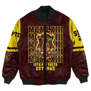 Veste en satin grecque de la fraternité Iota Phi Theta 1963, brodée, veste universitaire, bomber de qualité supérieure - Product Image 1