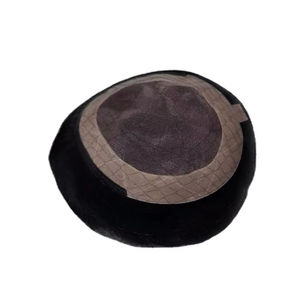 Toupet en cheveux humains à base mono, perruque à base mono, prothèse capillaire en cheveux humains, taz hair bd - Product Image 5