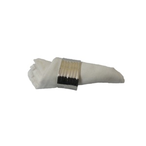 Porte-serviettes en cristal gravé à la main, forme arrondie, avec perles, pour mariages, dîners, décoration de table - Product Image 3