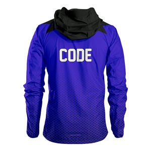 Veste coupe-vent de course à pied de haute qualité personnalisée, imperméable, respirante, coupe-vent, à capuche, fermeture éclair intégrale, légère - Product Image 5