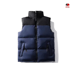 Chaleco Acolchado Sin Mangas con Cuello Alto, Impermeable, Transpirable y Antibolitas, con Logotipo Frontal, Ropa de Invierno para Hombre, Marca Ryan Pro Gear - Product Image 4