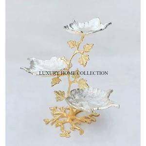 ชามเสิร์ฟโลหะสำเร็จรูปแบบโบราณหรูหราพร้อมดีไซน์ประติมากรรมและรูปทรงหนาสำหรับการตั้งค่างานที่ซับซ้อน - Product Image 4