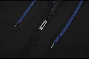 Sudaderas Casuales de Invierno para Hombre, Color Sólido, Poliéster/Algodón, Felpa, Corte Regular con Diseño de Bolsillo, Ecológicas, de Secado Rápido y Transpirables - Product Image 3