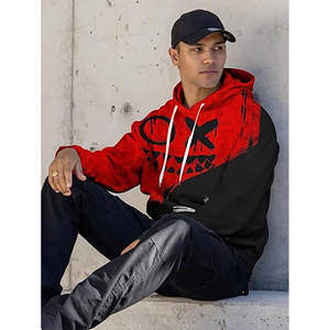 Men's Vintage Style 3D Printed Pullover Hoodie Thick Winter Custom <b>Red</b> <b>Black</b> Graphic Sweatshirt Design - Product Image 3
