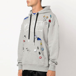 Sweat à capuche pour homme de qualité supérieure, dernier prix, arrivée récente, couleur unie, sweat à capuche oversize délavé pour homme - Product Image 3