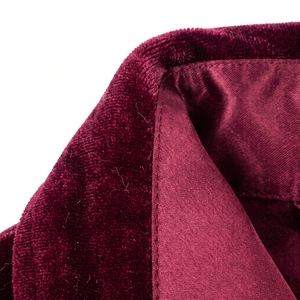 <b>Men</b> Sherub Velour Bathrobe Shawl Collar Long Sleeve Full Length Tie Waist <b>Robe</b> Thermal Winter Lounge Wear for Home Spa - Product Image 5