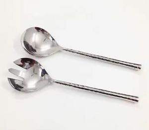 Juego de utensilios para ensalada de acero inoxidable de alta calidad, mango de hierro, cuchara, tenedor, herramientas para servir, comida, cocina, decoración de mesa, utensilios de cocina - Product Image 3