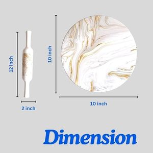 Rouleau à pâtisserie et planche en marbre de qualité supérieure, best-seller, pour les boulanger professionnels souhaitant des résultats précis et une préparation de la pâte lisse - Product Image 3