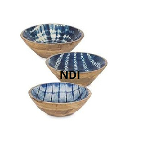 Serveur de céréales nouilles bol en bois de service décoratif sur mesure bol de service de salade de soupe arrondi de qualité supérieure - Product Image 1