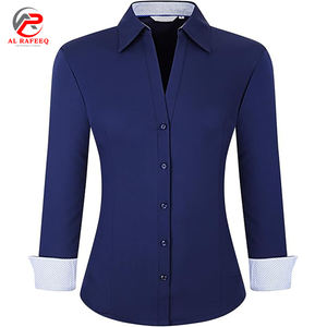 Camisa abotonada de talla grande al por mayor barata de la mejor calidad Blusas DE OFICINA DE TRABAJO PARA MUJER Camisas - Product Image 1