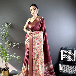 Zalak Soft Spice Silk Designer Sarees réversibles Vêtements indiens et pakistanais pour mariages Diwali Style décontracté Vente en gros en Inde - Product Image 1