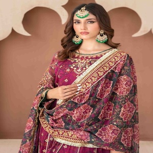 Vestidos largos para mujer Trajes de boutique Vestidos de lujo elegantes y hermosos Trajes indios de 3 piezas de Tawakkal Vol FENELLA - Product Image 6