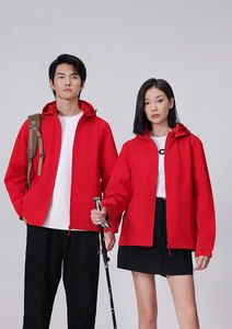 Vente en gros Vestes coupe-vent pour hommes en polyester souple haute densité Vestes imperméables et coupe-vent d'extérieur avec logo personnalisé - Product Image 6