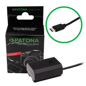 Adaptor baterai Input USB-C Premium PATONA untuk NP-FZ100 A7 III A7M3 Alpha 7 III A7 R III A7RM3 Input Alp 8.5 v-9.25 V Out 8.4V