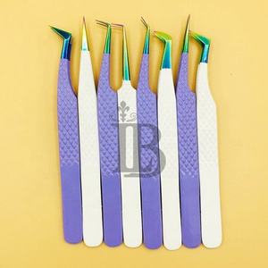 Pince à cils de qualité supérieure pour extensions de cils, pince à cils en vison, pince volume russe, pince volume Boot, en acier inoxydable, offre avec logo - Product Image 2