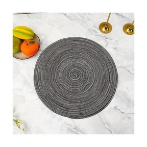 2026 Classic Style Ultra Durable Tough Silver Leaf Embroidered 100% Cotton Custom Size Yarn Dyed Print Rectangle Table Placemat - Product Image 3