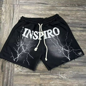 Vente en gros streetwear uni avec cordon de serrage short de jogging en coton éponge français épais et vierge short de survêtement en molleton de coton pour hommes - Product Image 4