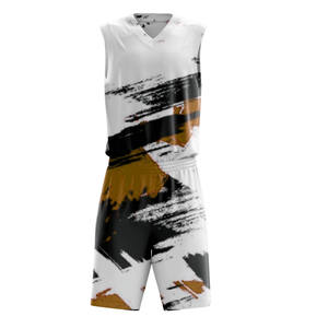 Conjunto de uniforme de baloncesto para hombre, camiseta y pantalones cortos, transpirable, ligero, de secado rápido, ropa deportiva atlética para entrenamiento de equipo y competición - Product Image 1