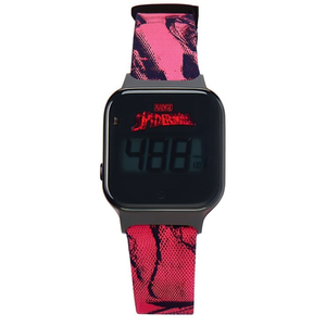 Modern Red Spiderman Watch SPD4800 Sport Fashionable <b>Square</b> Dial Digital Display Water Resistant Alarm Plastic Silicone Band - Product Image 2