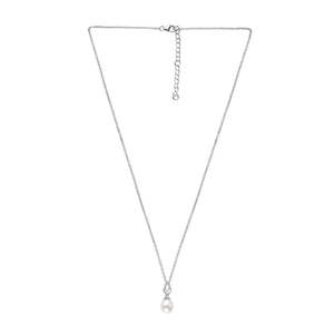 Élégant collier à pendentif en perles en argent sterling 925 avec motif à trois feuilles - Product Image 5