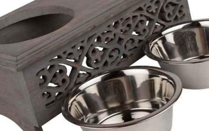 Bols surélevées réglables en bambou pour chien Comederos Para Perros assiette en bois pour chien bols pour animaux de compagnie mangeoires pour chiens, nouvel arrivage - Product Image 4