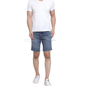 กางเกงยีนส์ขาสั้นสำหรับผู้ชายกางเกงขาสั้นแฟชั่นความยาวเต็มรูปแบบออกแบบได้ตามต้องการ - Product Image 1