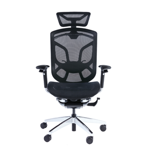 เก้าอี้สำนักงาน DVARY BUTTERFLY BLACK รุ่น Ergonomic Lift Chair เก้าอี้ผู้บริหารทันสมัย ปรับพนักพิงศีรษะได้ โครงโครเมียม PP อะลูมิเนียม ไม้ หนัง PU ผ้า - Product Image 1