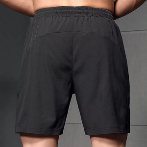 Short de bain pour homme à taille élastique personnalisée avec cordon de serrage, course à pied, 100% polyester, imperméable, anti-froissement, style streetwear - Product Image 5