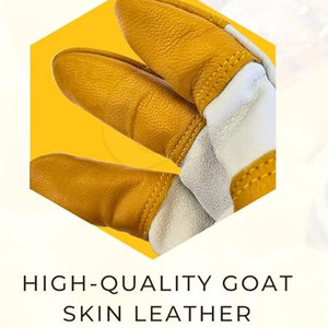 Guantes de apicultura de cuero personalizados de tamaño adulto equipo de seguridad resistente al calor - Product Image 6