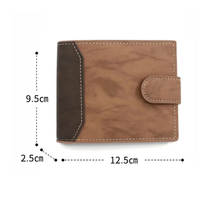 100% carteras de cuero genuino para hombres de buena calidad carteras profesionales de cuero real hechas en Pakistán - Product Image 2