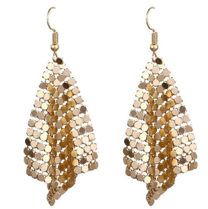 Ensemble collier et boucles d'oreilles audacieux H2 Jewelry C0003 avec paillettes plaquées or - Bijoux pour mariage, fiançailles, anniversaire et cadeau - Product Image 5
