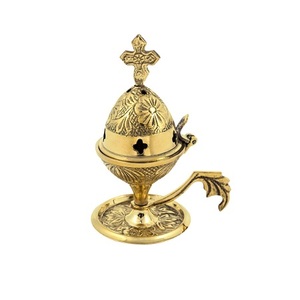 Classic Design <b>Oud</b> Burner Brass Gold Polished Incense Bakhoor Burner Customized Size Round Shape Dukhoon Burner - Product Image 5