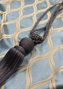 <b>Curtain</b> <b>Tie</b> <b>Backs</b>: Natural Rope & Cotton Tassel Tiebacks - Product Image 2