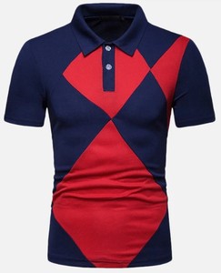 Camisas de Golf Casuales de Manga Corta para Niños, 100% Algodón, con Combinación de Colores en Contraste y Cuello Camisero - Product Image 1