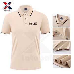 Camiseta bordada de manga corta de verano para hombre transpirable de alta calidad para hombre, camiseta para hombre, Polo - Product Image 5