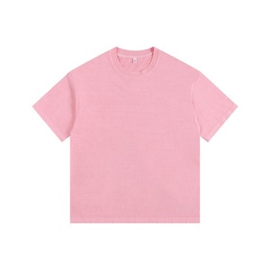 Camisetas gruesas en blanco Vintage mujeres hombres Unisex 100% algodón lavado ácido camiseta logotipo personalizado 270gsm - Product Image 1