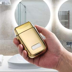 Afeitadora Eléctrica Inalámbrica Recargable para Hombre, Afeitado en Seco y Húmedo por USB, Doble Lámina, Cuchilla Doble, Resistente al Agua IPX7, Repuesto de Cuchilla - Product Image 1