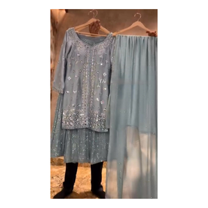 Sharara de créateur élégant avec Dupatta Vêtements ethniques traditionnels et élégants pour les fêtes de mariage et les occasions festives - Product Image 1