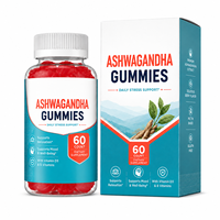 Gummies d'extrait d'Ashwagandha en gros, à base de pectine, sans gélatine, saveur baies, supplément relaxant, prix usine