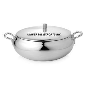 Marmite isolée en métal fini argent mat pour garder les aliments au chaud dernière arrivée concepteur fait à la main nouveau chauffe-aliments en métal - Product Image 1