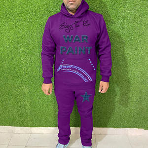 Conjunto Deportivo Informal con Capucha para Hombre, Logotipo Personalizado, Suministro al por Mayor, Marcas de Ropa Deportiva, Precio de Fábrica, Conjunto de Dos Piezas, Uso en Gimnasio y al Aire Libre, 100% - Product Image 1