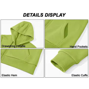 Femmes hiver Street Style col roulé fermeture éclair polaire à manches longues à capuche respirant Anti-rétrécissement conception personnalisée avant haut - Product Image 5