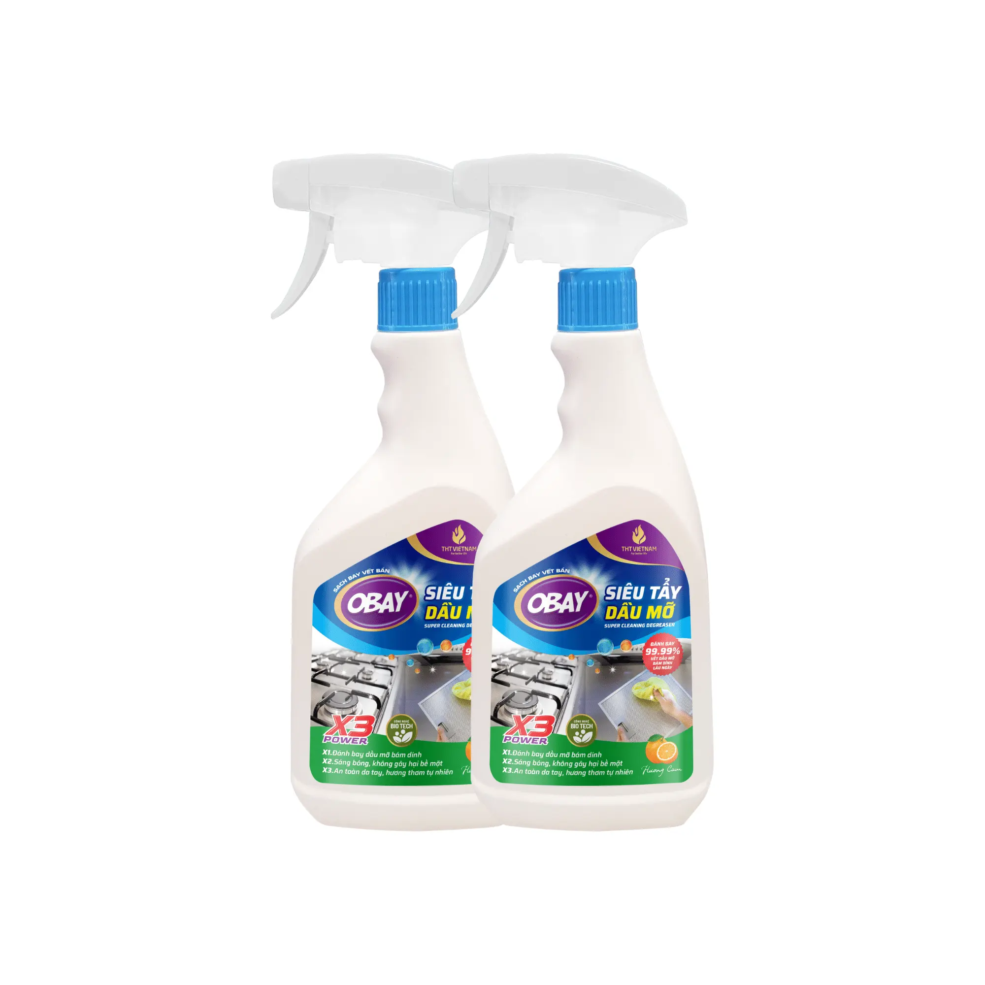 Obay 450ml Kitchen Degreaser Spray for Removing Oil Stains Cleaners Product