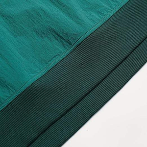 Blusa informal con capucha de moda Dos tonos Color verde Fleece Tops Manga larga Loose Fit Hoodie Color sólido Street Style - Product Image 6