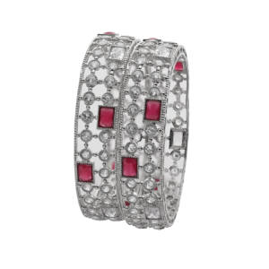 Ensemble de bracelets AD inversés plaqués argent de luxe moderne Bracelets et bracelets à la mode Bracelets en laiton - Product Image 1