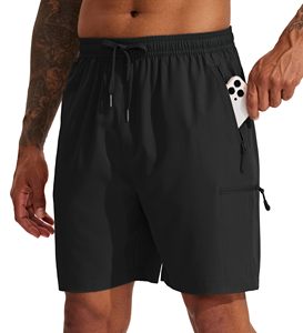 กางเกงขาสั้นผู้ชายแห้งเร็วแนวสตรีทระบายอากาศได้ดีกางเกงขาสั้นคาร์โก้กีฬากลางแจ้งมีกระเป๋าลายพื้น - Product Image 4