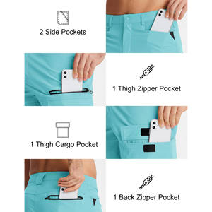 Venta al por mayor de pantalones cortos de malla Cargo para la venta de hombres de doble rodilla Joggers Pantalones rectos Fitness personalizado Logo pantalones cortos de entrenamiento para hombres - Product Image 5