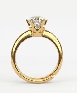 Anillo de Compromiso con Diamante de Corte Redondo para Mujer, Diamantes Cultivados en Laboratorio - Product Image 2