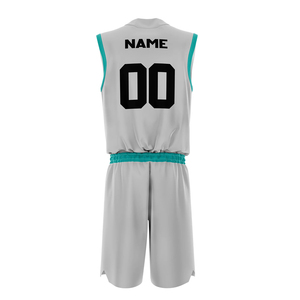 Tenues de basketball pour hommes personnalisables, prêtes à l'entraînement, avec tissu en maille respirant pour un confort estival en action - Product Image 4