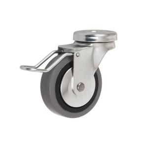 Rueda 2505-60 con freno, Caucho-Gris (Capacidad hasta 25kg) - Product Image 1